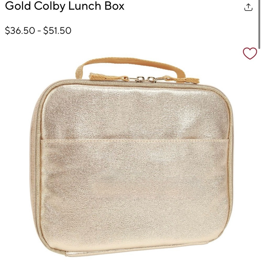 Pottery Barn Teen Gold Metallic Lunch Box